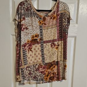 Floral Patchwork Women's Top